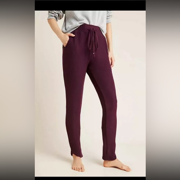 Saturday Sunday Anthropologie Joggers Purple Lounge Sweatpants Plum Suha small - Picture 2 of 9